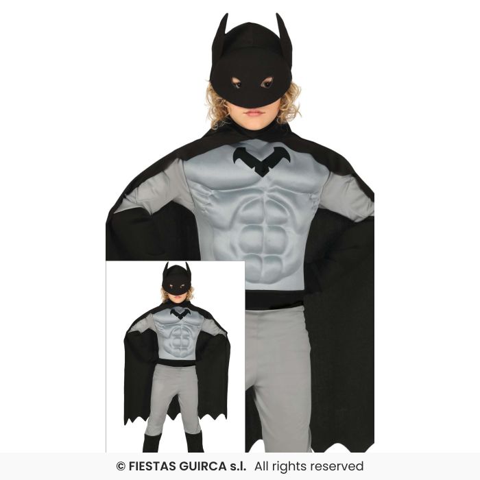 Bat Hero Superhero Film Moviestar Fancy Dress Costume Muscle Padded Age 3-12