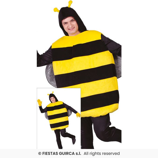 Bee Costume Bumble Bee Insect Adults Outfit Mens Mascot Fancy Dress M-XL