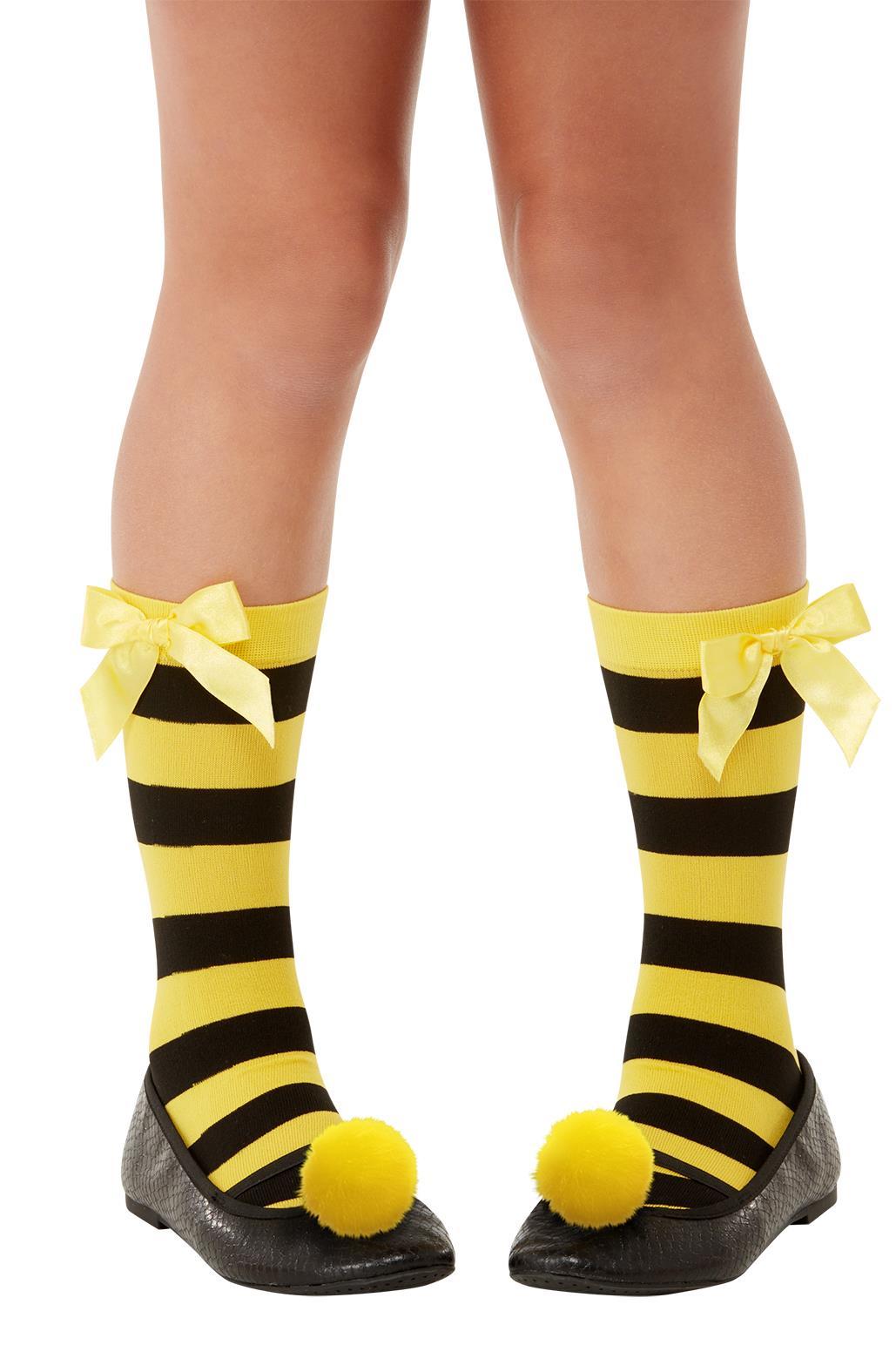 Santoro Bee Striped Socks, Yellow