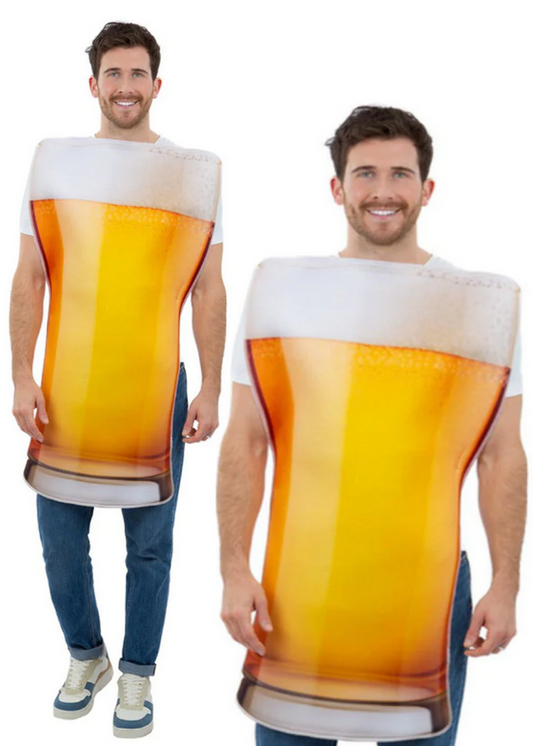 Pint Of Beer Costume Adults German Beer Festival Oktoberfest Stag Fancy Dress