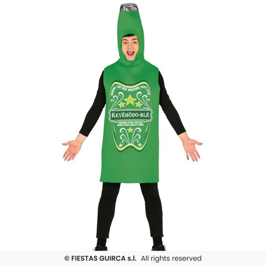 Beer Bottle Mens Fancy Dress Costume Adults Stag Night Novelty Outfit