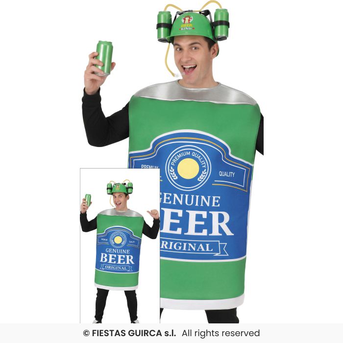 Mens Stag Night Novelty Fancy Dress Costume Beer Can Adults Outfit