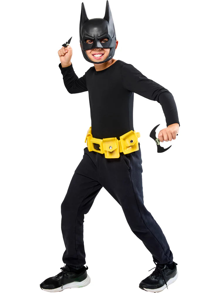 Kids Batman Belt Yellow Licensed Fancy Dress Accessory Official Boys Girls