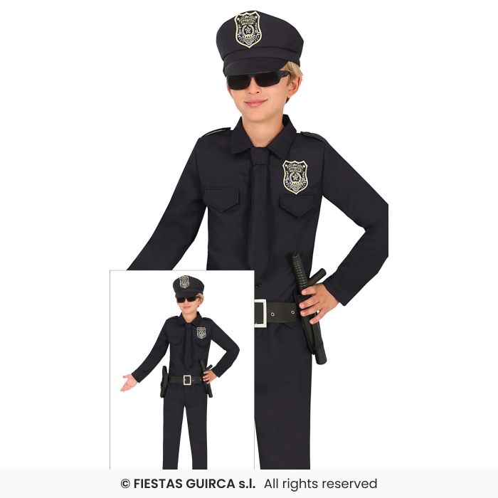 New York Boys Cop Police Officer Kids Policeman Fancy Dress Costume Age 3-12