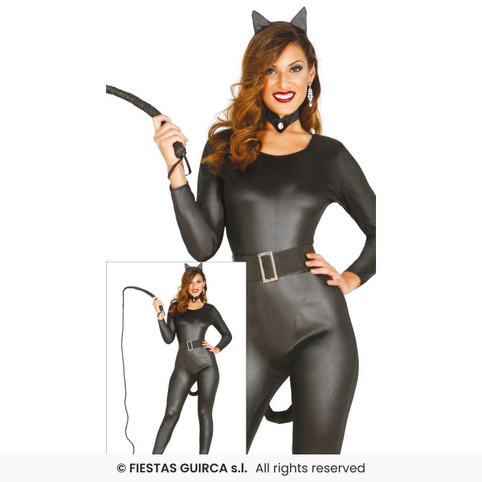Black Cat Ladies Halloween Fancy Dress Costume Cat Womans Outfit Halloween PVC