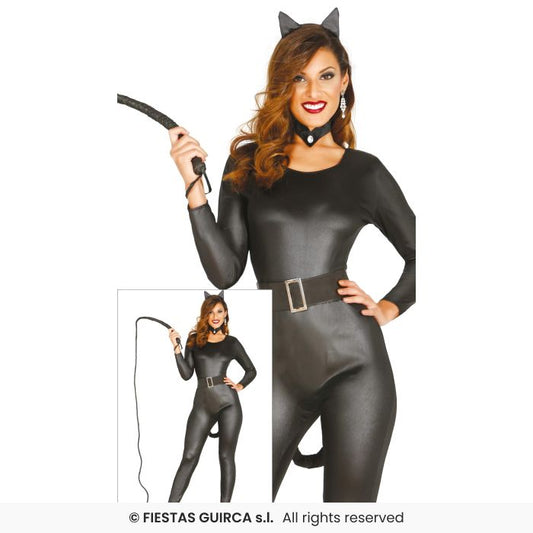Black Cat Ladies Halloween Fancy Dress Costume Cat Womans Outfit Halloween PVC
