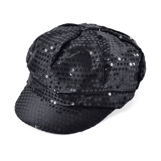 Black Sequin Cap