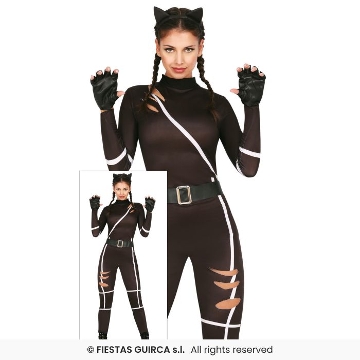 Black Cat Ladies Halloween Fancy Dress Costume Cat Womans Outfit Halloween