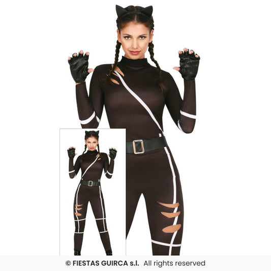 Black Cat Ladies Halloween Fancy Dress Costume Cat Womans Outfit Halloween