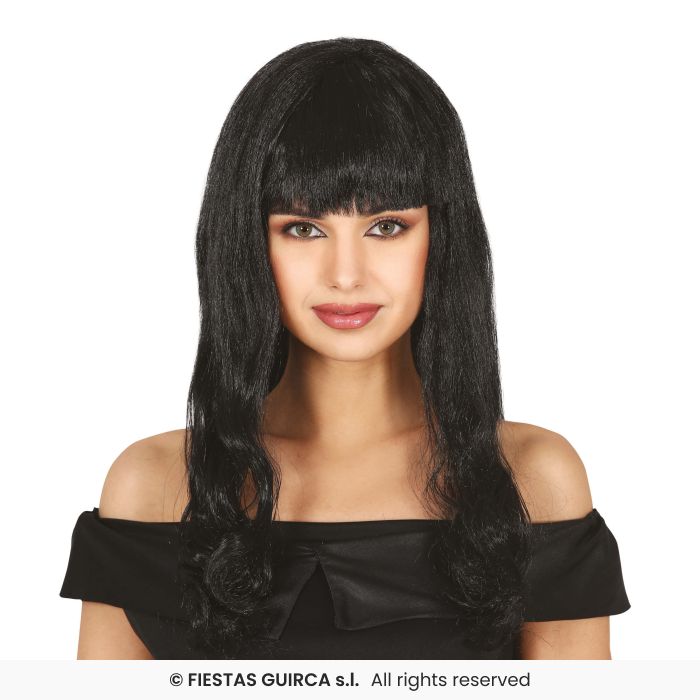 Ladies Long Curly Wig With Fringe Colour Fancy Dress Wig Adults