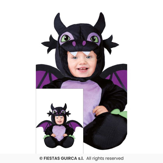 Black Dragon Costume Toddlers Halloween Fancy Dress Outfit Wild Dragons Age 1-2