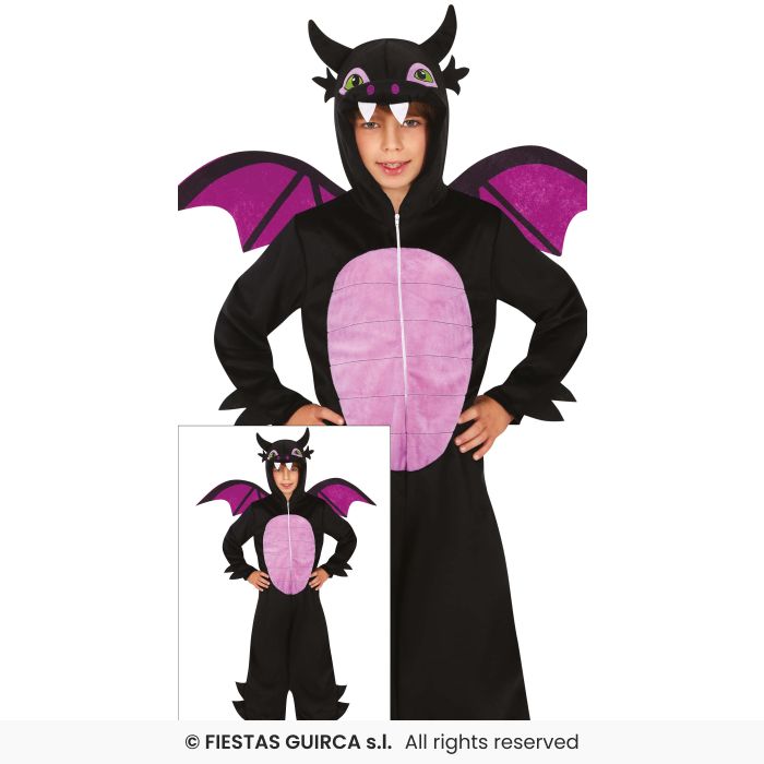 Black Dragon Kids Halloween Fancy Dress Boys Girls Scary Dragon Age 3-12