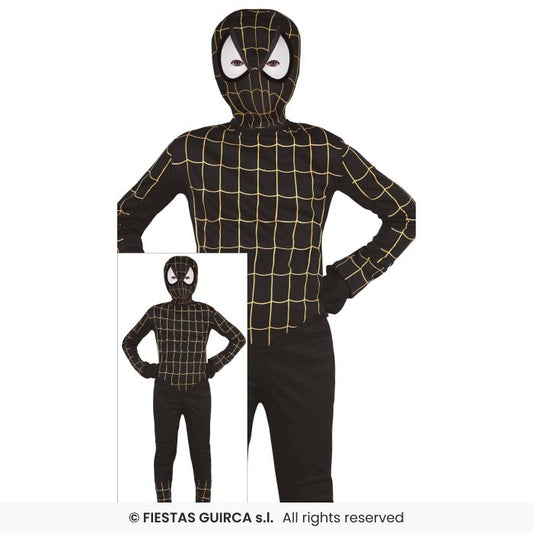 Black Hero Superhero Fancy Dress Costume Bodysuit Kids Movie Outfit Boys Girls Age 3-12