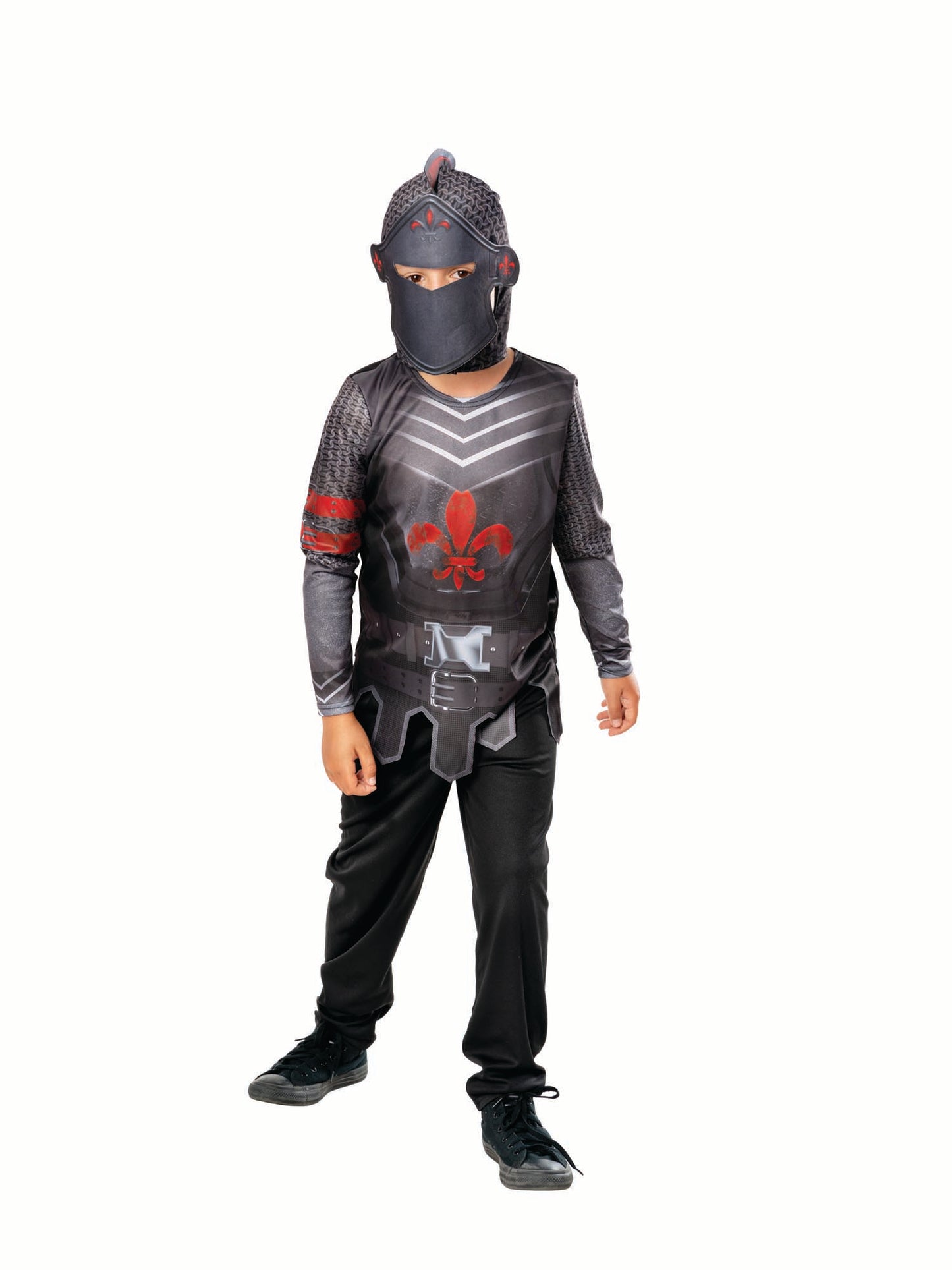 Black Knight Medieval Kids Fancy Dress Costume Boys Guard Book Day