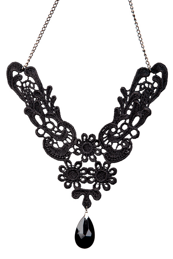 Black Lace Gothic Necklace