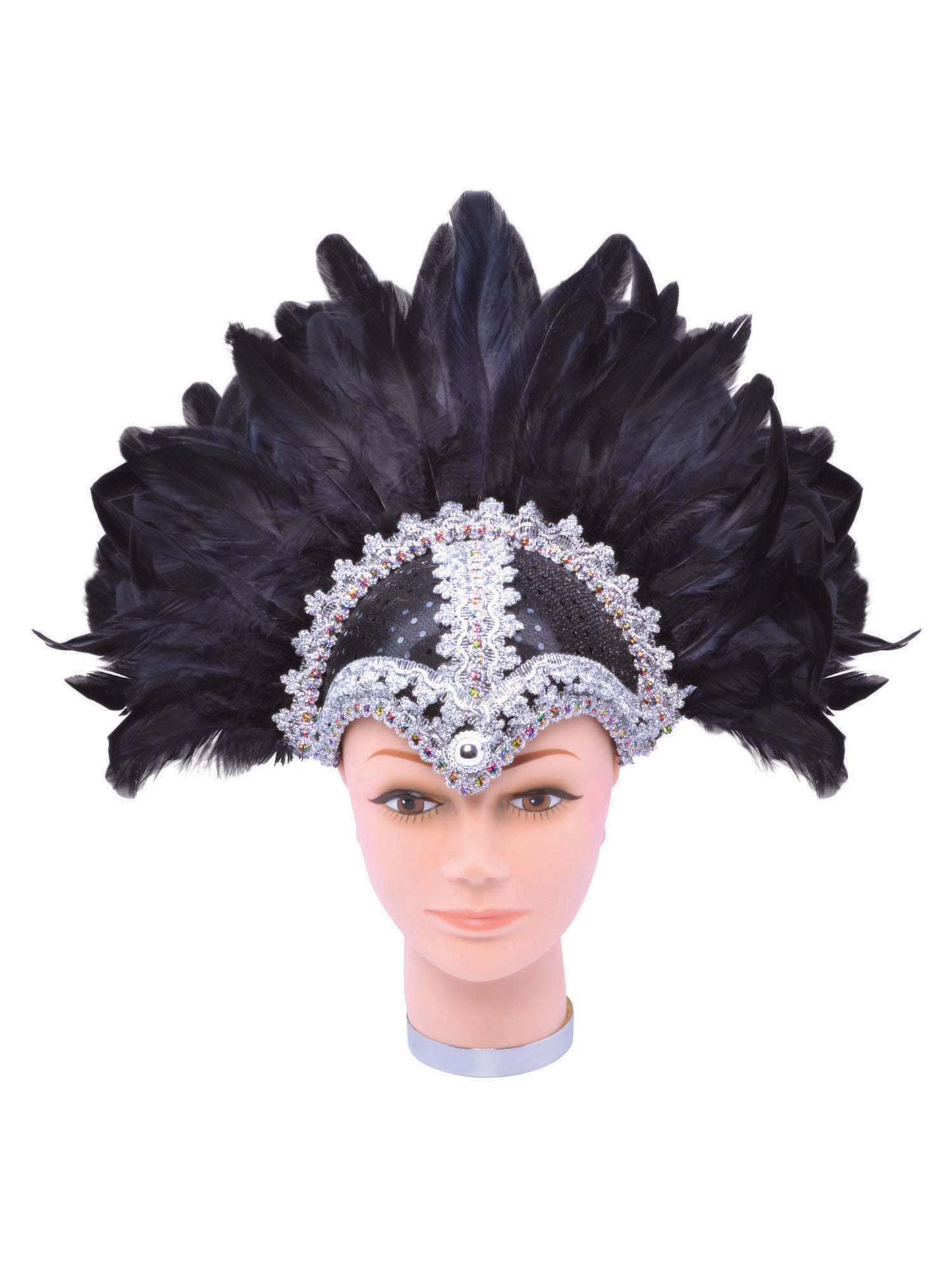 Feather Headpiece Showgirl Burlesque Performance Show Fancy Dress Accessory