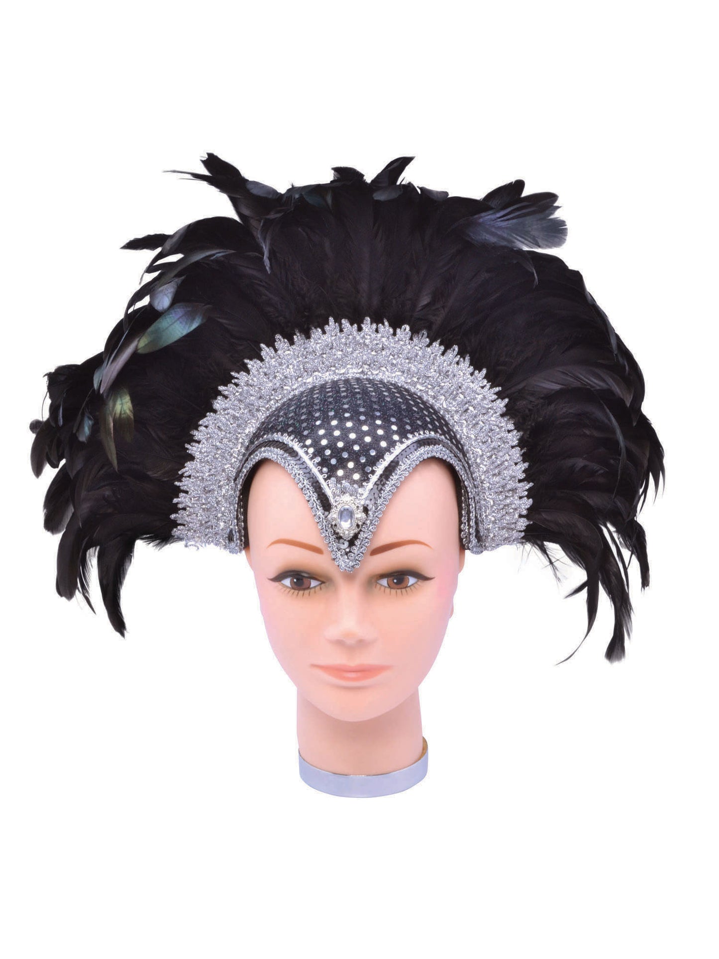 Feather Headpiece Showgirl Burlesque Performance Show Fancy Dress Accessory
