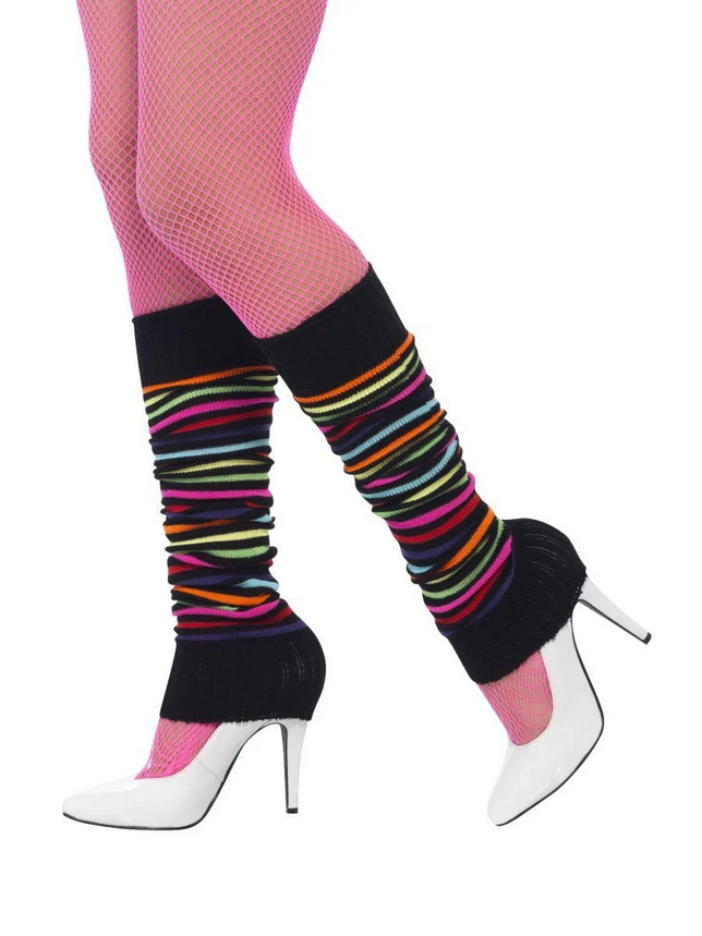 80s Leg Warmers Ladies Rewind 1980s Retro Neon Fancy Dress Accessory
