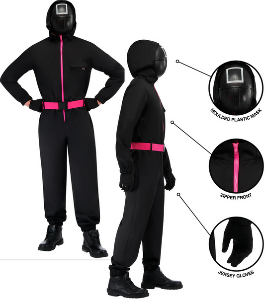 Supervisor Deluxe Adult Costume Netflix's Squid Game Fancy Dress + Mask