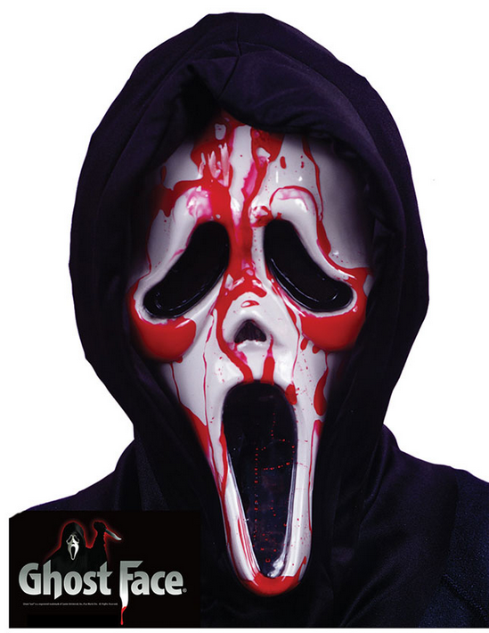 Scream Mask Official Ghostface Fun World Licensed Fancy Dress Halloween Mask