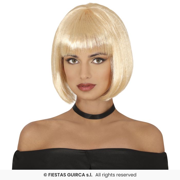 Short Bob Wig With Fringe Ladies Fancy Dress Accessory Coloured Bobs