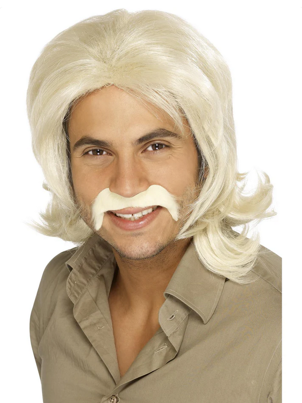 70s Retro Wig Disco Dancing Mens 60s 70s Fancy Dress Wig Blonde