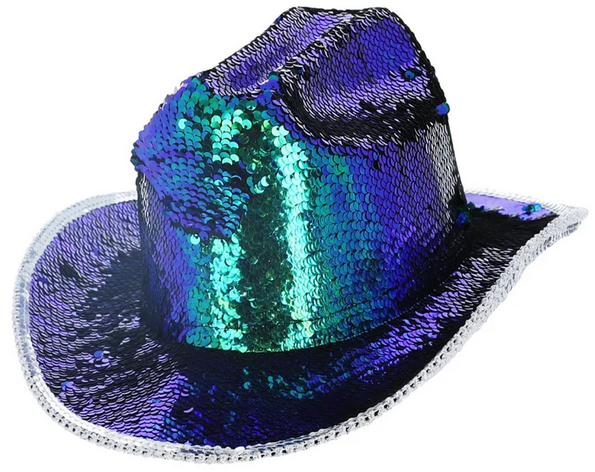 Fever Deluxe Sequin Cowgirl Hat Adults Wild West Fancy Dress Accessory