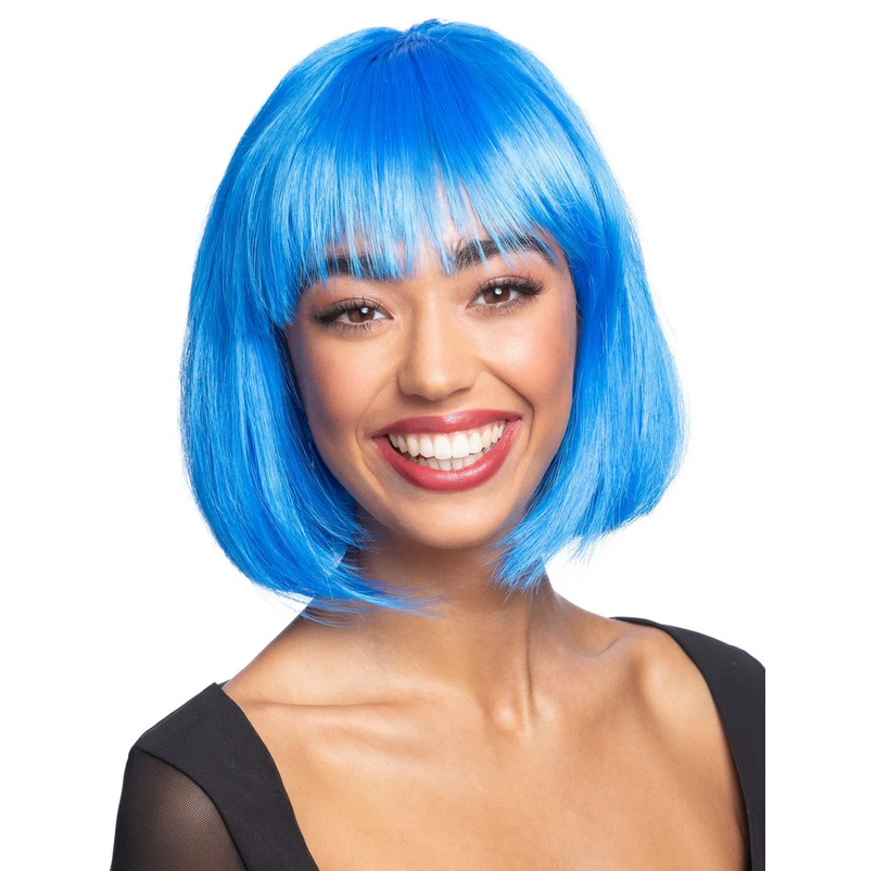 Bob Cut Ladies Short Sexy Fringed Bob Wig Coloured Adults Fancy Dress
