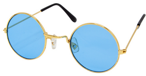 Hippie Specs Hippy Glasses Adults 60s 70s Fancy Dress Party Prop Circle Sunglasses