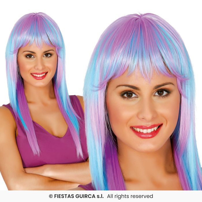 Extra Long Blue Hair Wig Adults Baby Blue Long Straight Wig With Fringe Fancy Dress