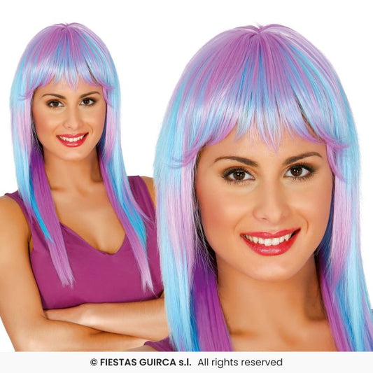 Extra Long Blue Hair Wig Adults Baby Blue Long Straight Wig With Fringe Fancy Dress