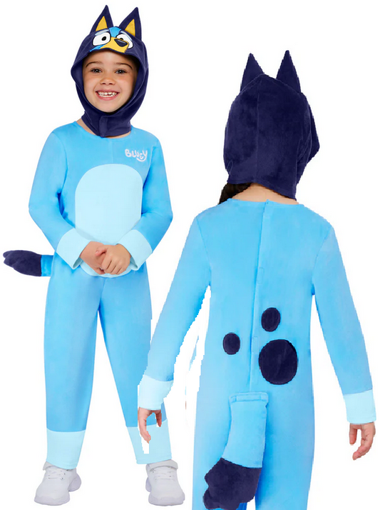 Bluey Deluxe Costume Bluey Fancy Dress Outfit Kids Official Toddlers Age 2-6
