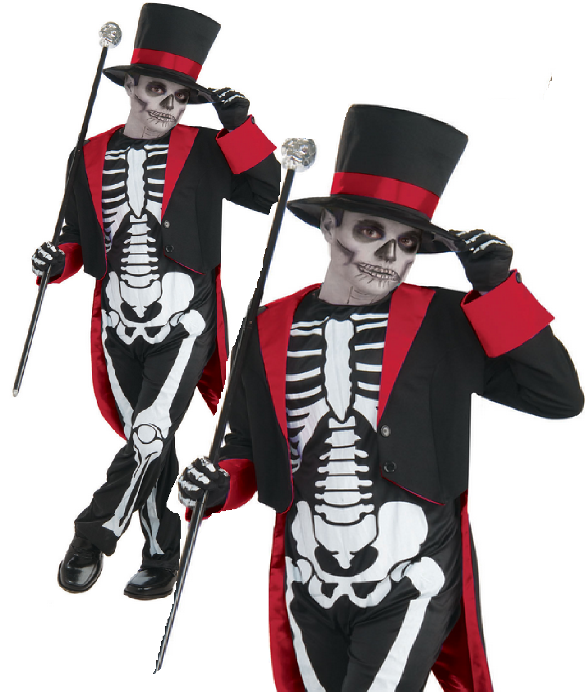 Mr Bone Jangles Boys Skeleton Day Of The Dead Halloween Fancy Dress Costume Kids