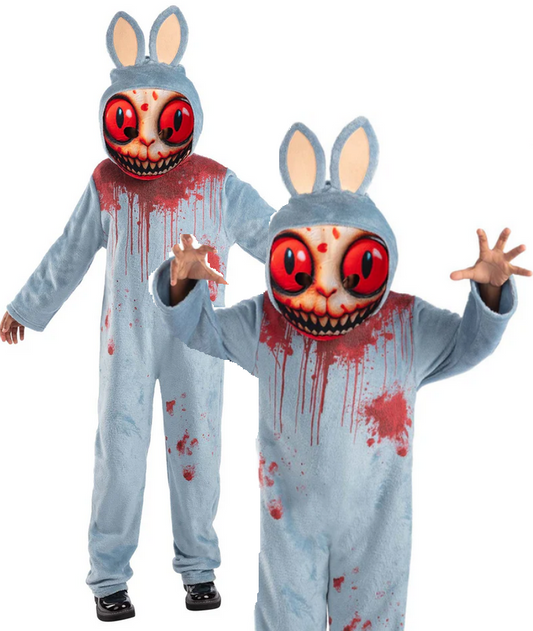 Horror La Boo Fancy Dress Costume Soft Toy Teddy Halloween Outfit Age 4-12