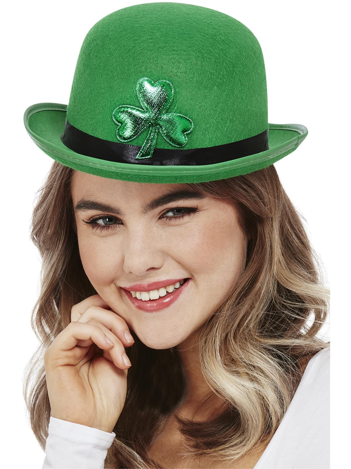 Paddys Day Felt Bowler Hat Mens Leprechaun St Patricks Day Fancy Dress Prop