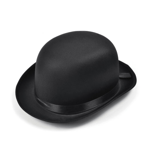 Bowler Hat Black Satin Finish