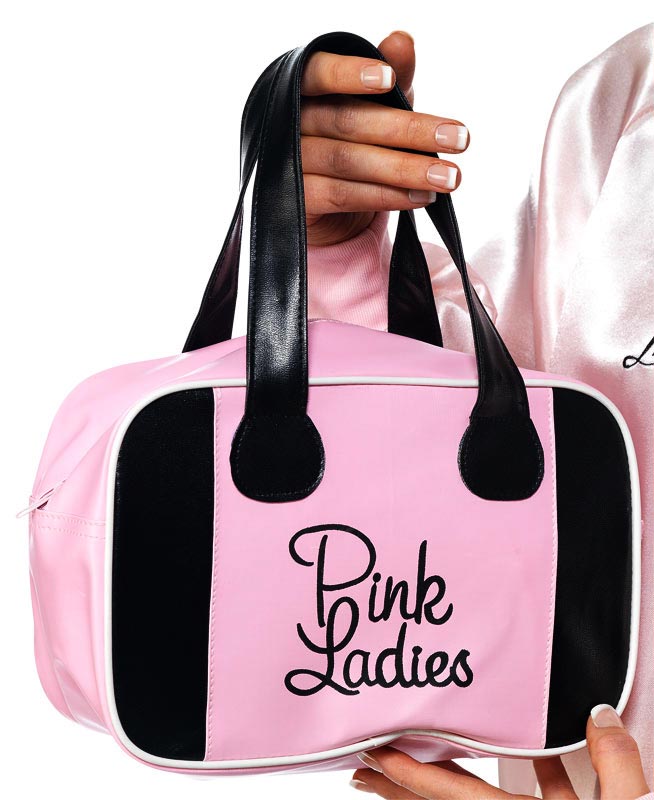 Pink Ladies Bowling Bag Ladies Grease Movie Licensed Fancy Dress Accessory
