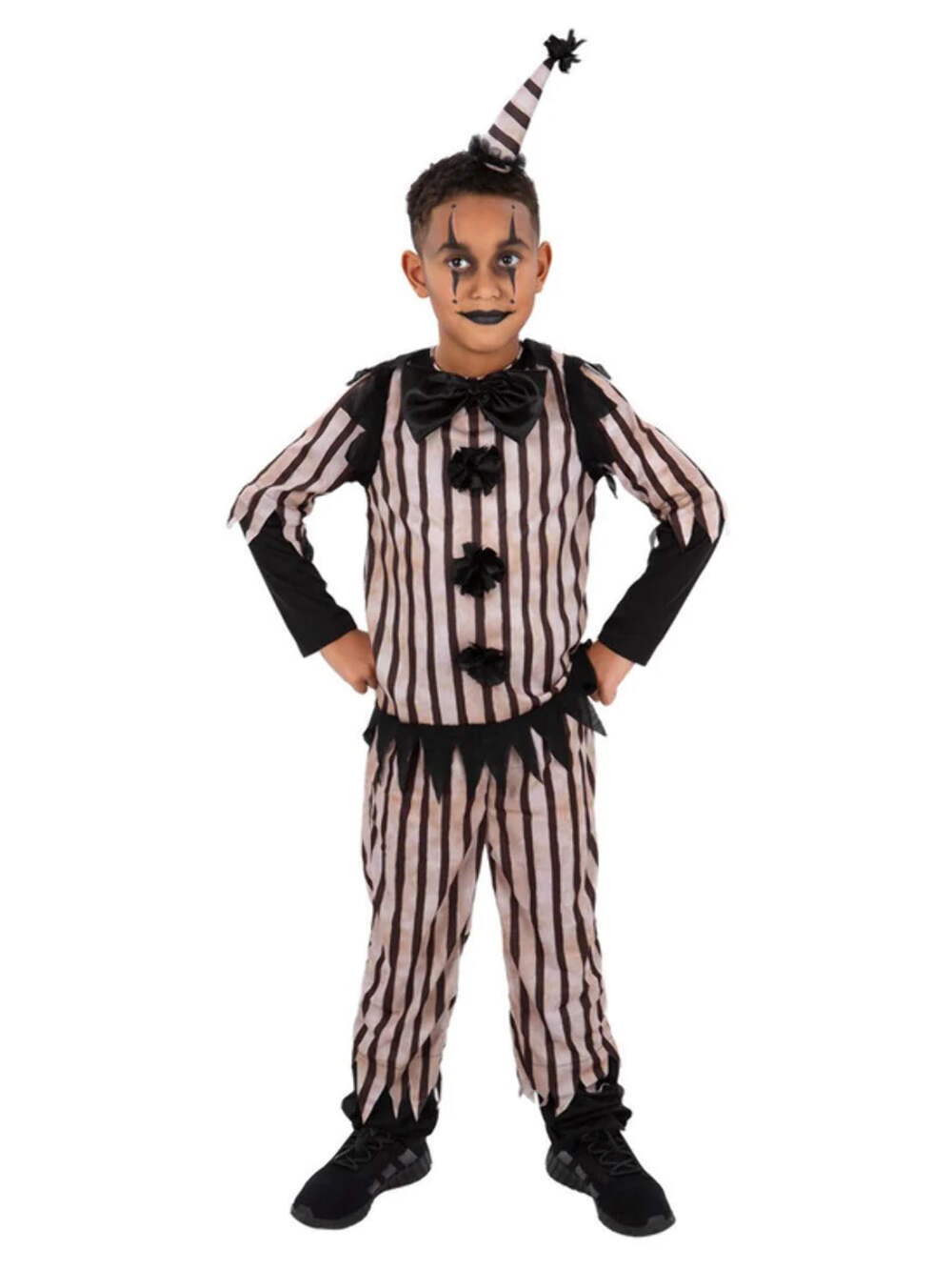 Dark Vintage Clown Adults Halloween Scary Clown Fancy Dress Outfit Adults Kids