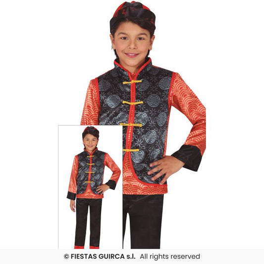 Boys Geisha Costume Chinese New Year Fancy Dress Outfit Kids Oritenal Age 5-12