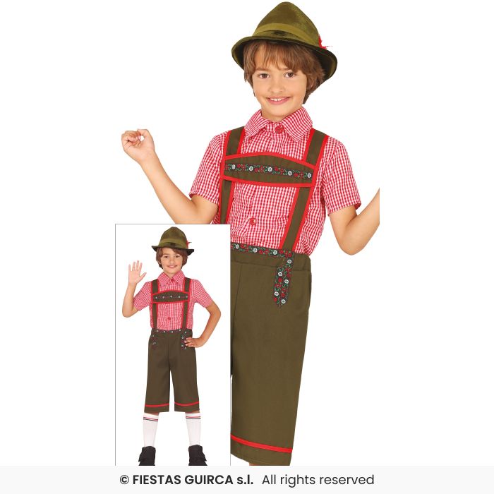 Boys Oktoberfest Costume German Festival Fancy Dress Outfit Tyrolean Age 3-12