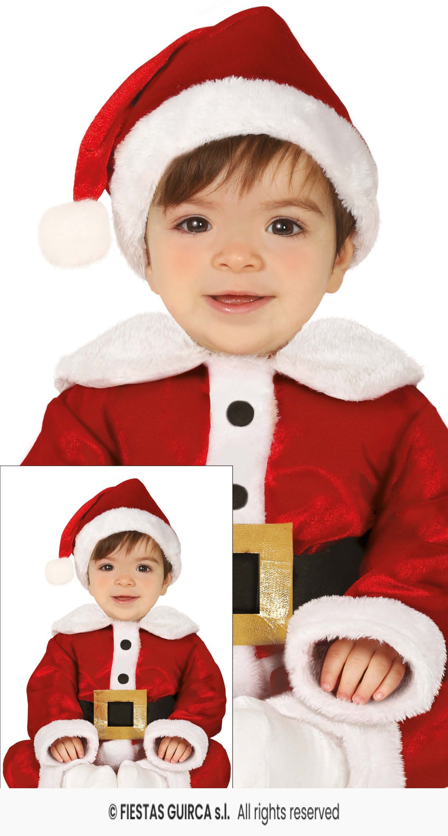 Santa Claus Todders Fancy Dress Outfit Christmas Party Xmas Costume Age 1-2