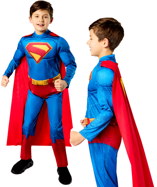 Superman Kids Costume Marvel Official Superhero Fancy Dress Outfit Age 5-10