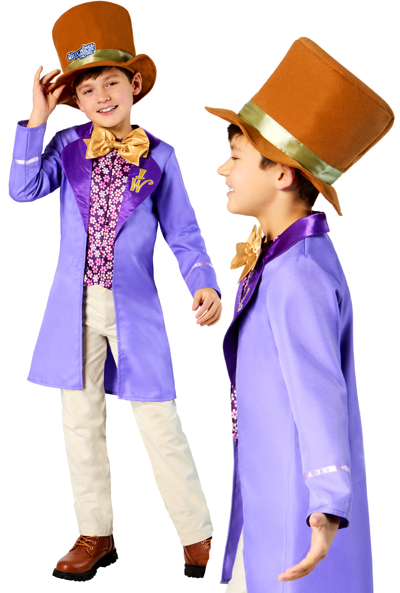 Willy Wonka Charlie & The Chocolate Factory Boys Book Day Official Fancy Dress Costume