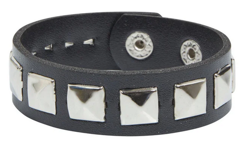 Studded Punk Bracelet Adults 90s Punk Rocker Fancy Dress Accessory Mens