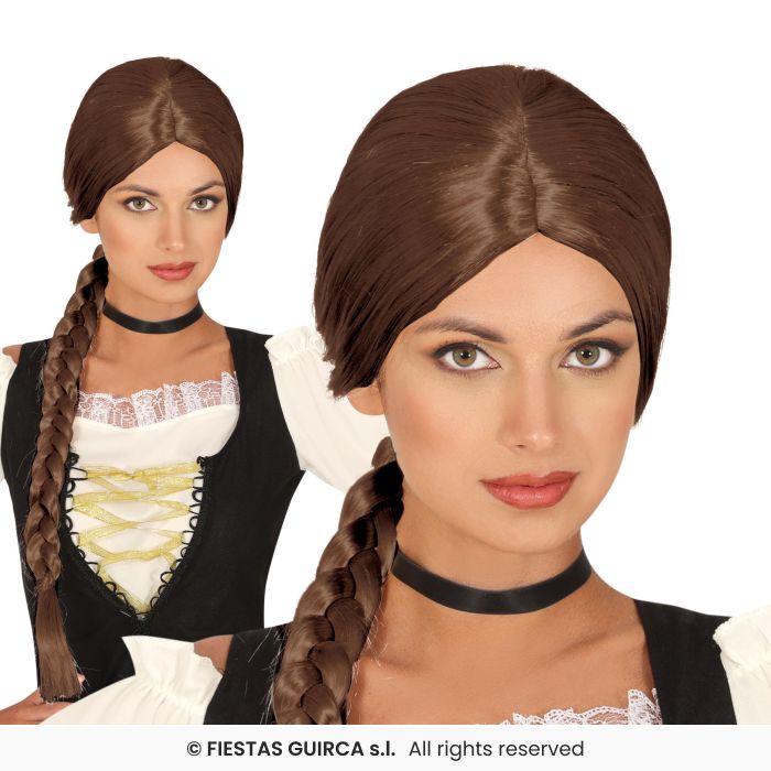 Braid Wig Ladies Fancy Dress Costume Accessory Oktoberfest Beer Maid
