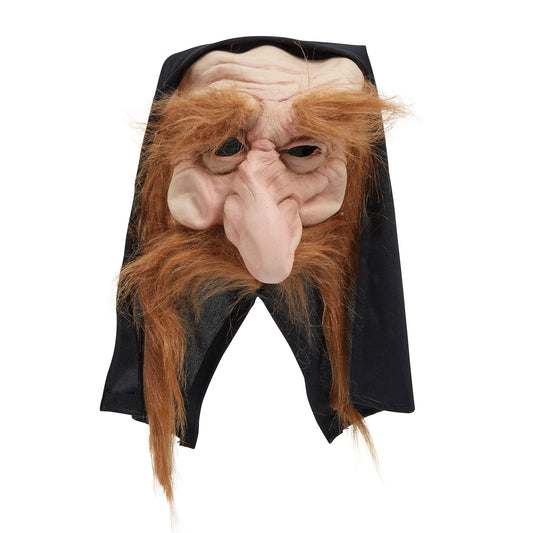 Adults GNOME Dwarf Goblin Troll Hooded Mask Beard Hobbit Old Man Fancy Dress