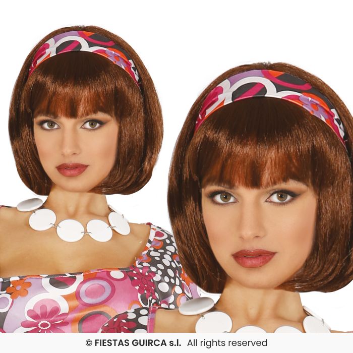 Ladies Short Bob Wig Adults Fancy Dress Glamour Wig Short Fringed Wig