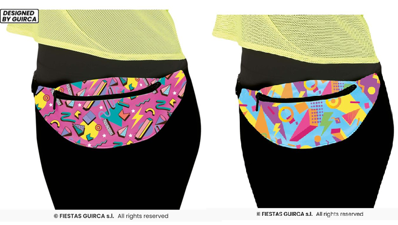 Bum Bag Adults Retro Disco 1980s 80s Fancy Dress Accessory Bumbag