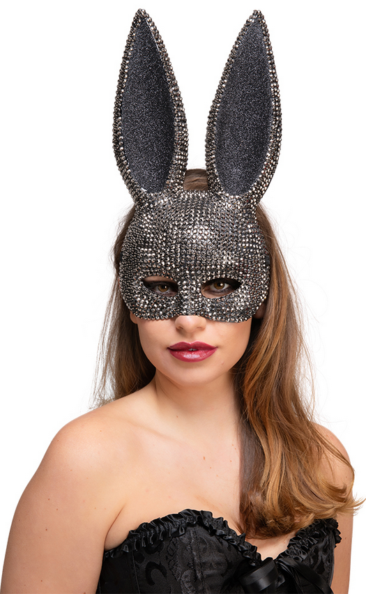 Rhinestone Bunny Mask