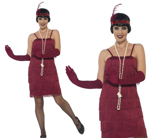 Burgandy Flapper Costume